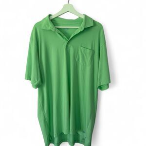 Peter Millar Seaside Wash Polo Shirt Mens XL Green Cotton Blend Golf